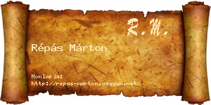 Répás Márton névjegykártya