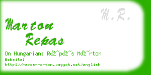 marton repas business card